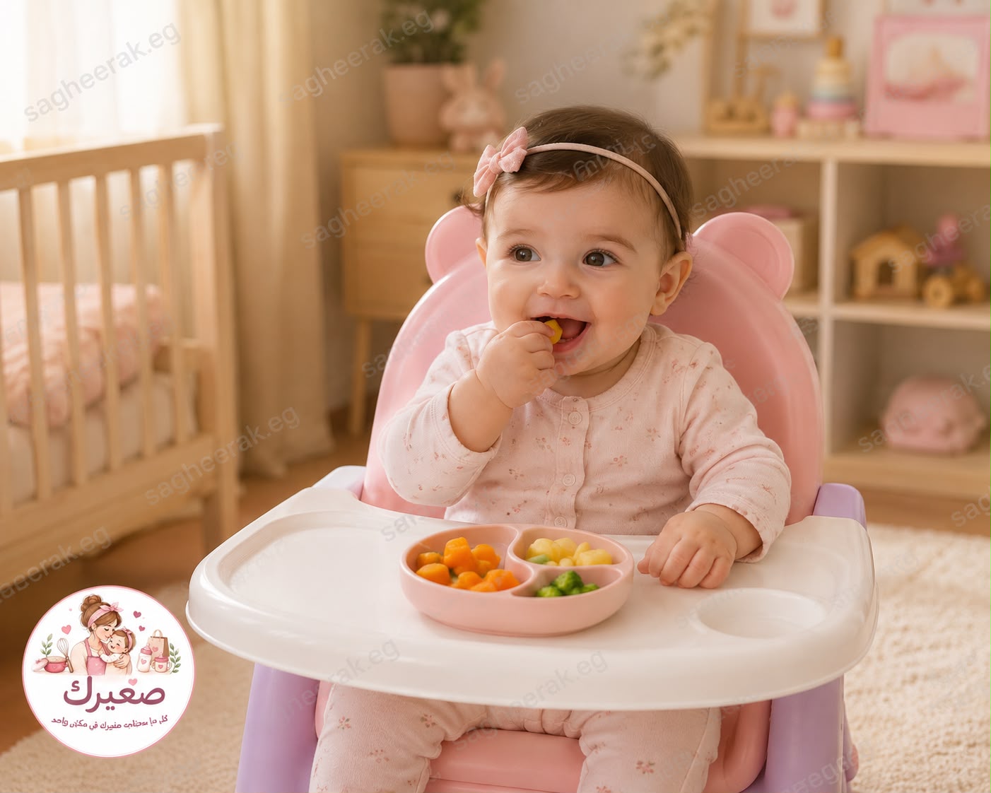 كرسي اكل البيبي صغير - وقت أكل مريح وآمن