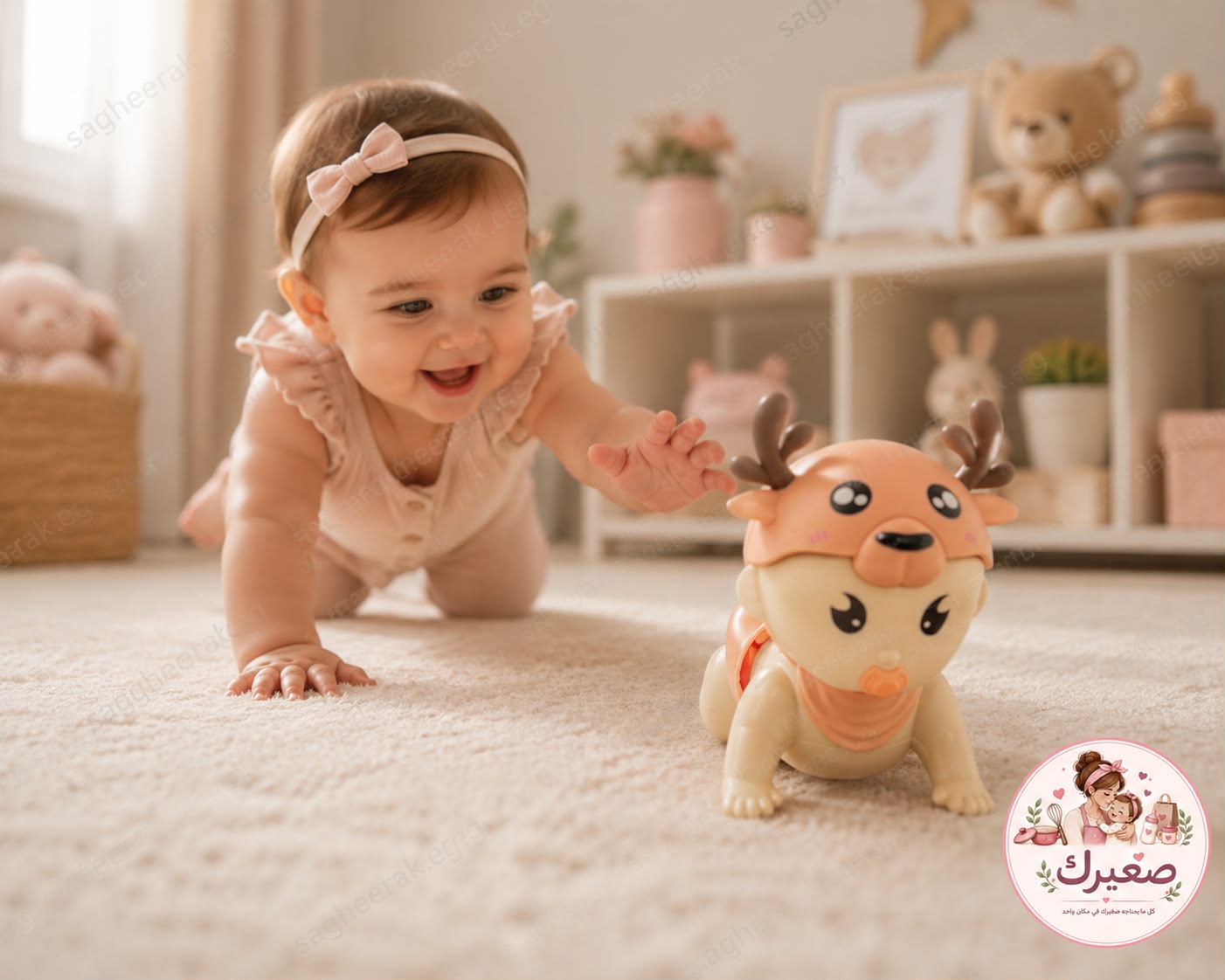 لعبة البيبي الزاحف التفاعلي مع موسيقى – صاحب لعب يشجع صغيرك