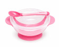 طبق طعام للبيبي بقاعدة شفط مع غطاء ومعلقة – مانع للانزلاق Baby Suction Bowl with Lid & Spoon – Non-Slip Feeding Set