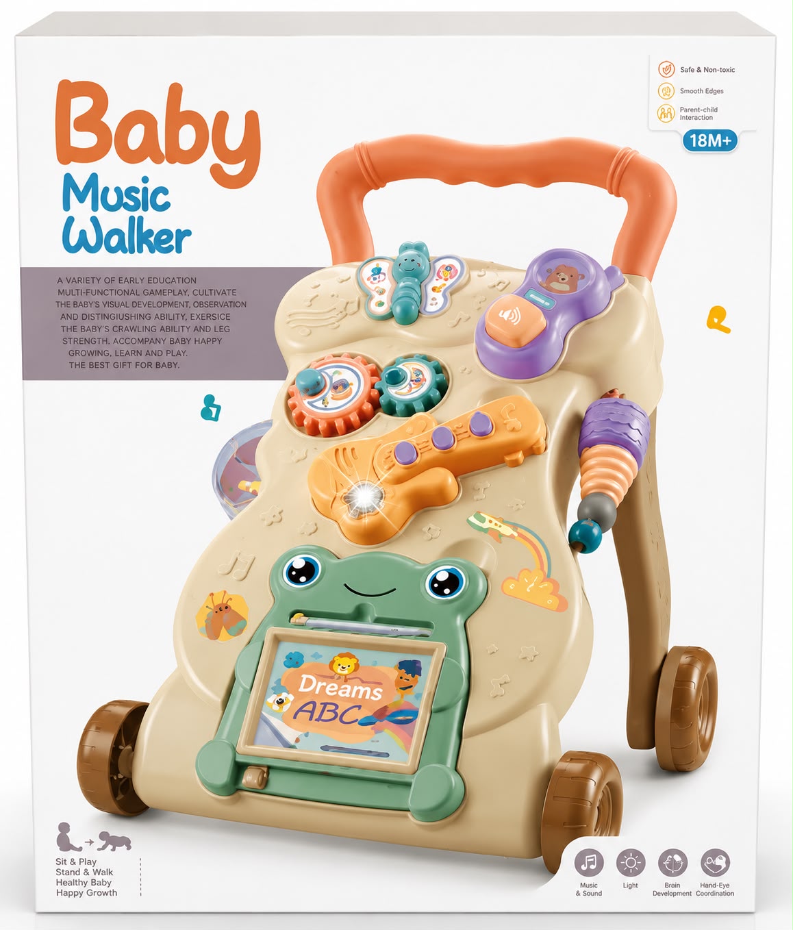 مشاية دفع تفاعلية للبيبي مع سبورة رسم وألعاب موسيقية – من متجر صغيرك
Interactive Baby Push Walker with Drawing Board, Music & Activity Toys