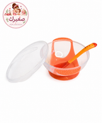 طبق طعام للبيبي بقاعدة شفط مع غطاء ومعلقة – مانع للانزلاق Baby Suction Bowl with Lid & Spoon – Non-Slip Feeding Set